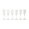 Bitossi Home Clear Set Of 6 Mixed Shapes Flutes