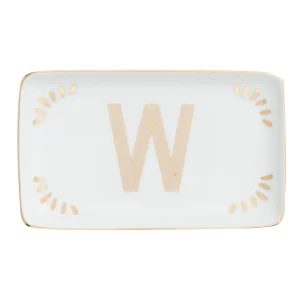 Bitossi Home Rectangular Tray Letter W