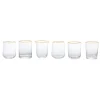 Bitossi Home Set 6 Tumbler Mixed Shapes Clear