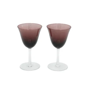 Bitossi Home Set Of 6 Wine Goblets Purple